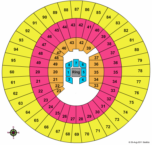 Frank Erwin Center Seating Map
